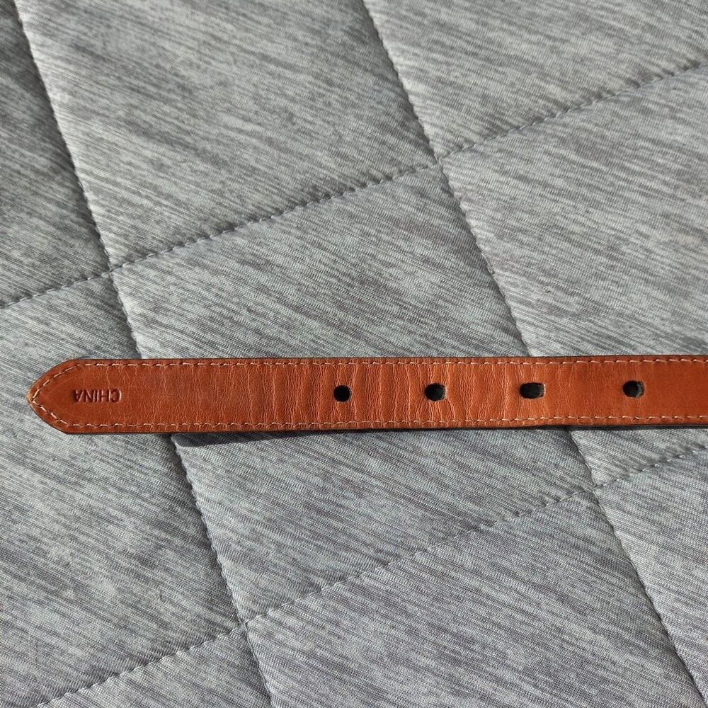 Brighton Black Leather XL belt with lacing, dot conchos & silver-tone buckle - Picture 2 of 8